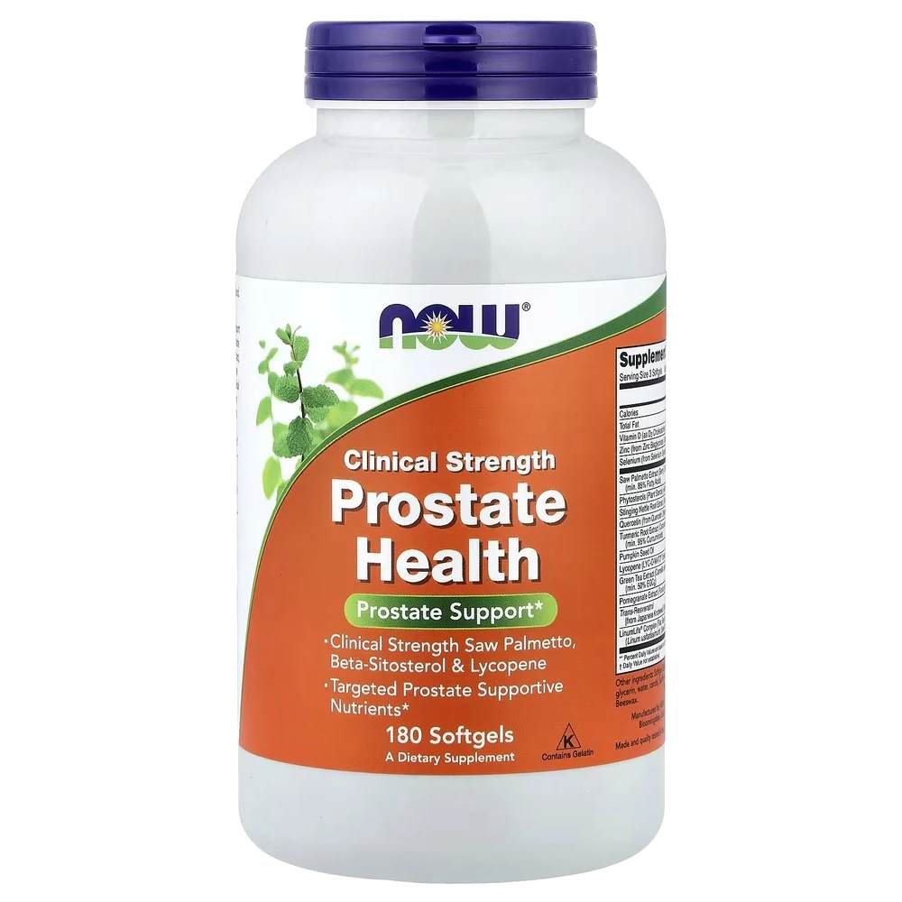 NOW Foods Prostate Health Clinical Strength supplement bottle